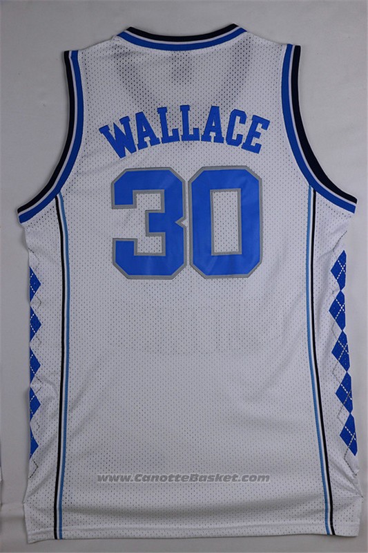 Maglia NCAA North Carolina Tar Heels Rasheed Wallace #30 Bianco